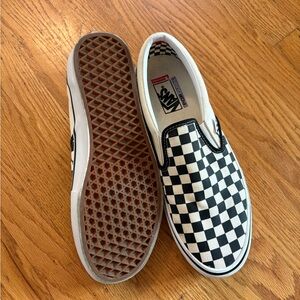 Vans Black and White Checkerboard Slip-Ons